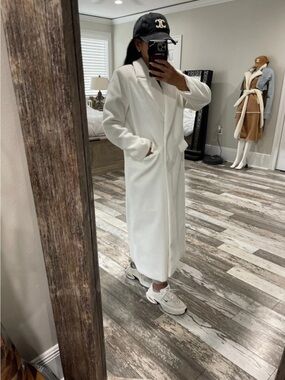 Long white trench